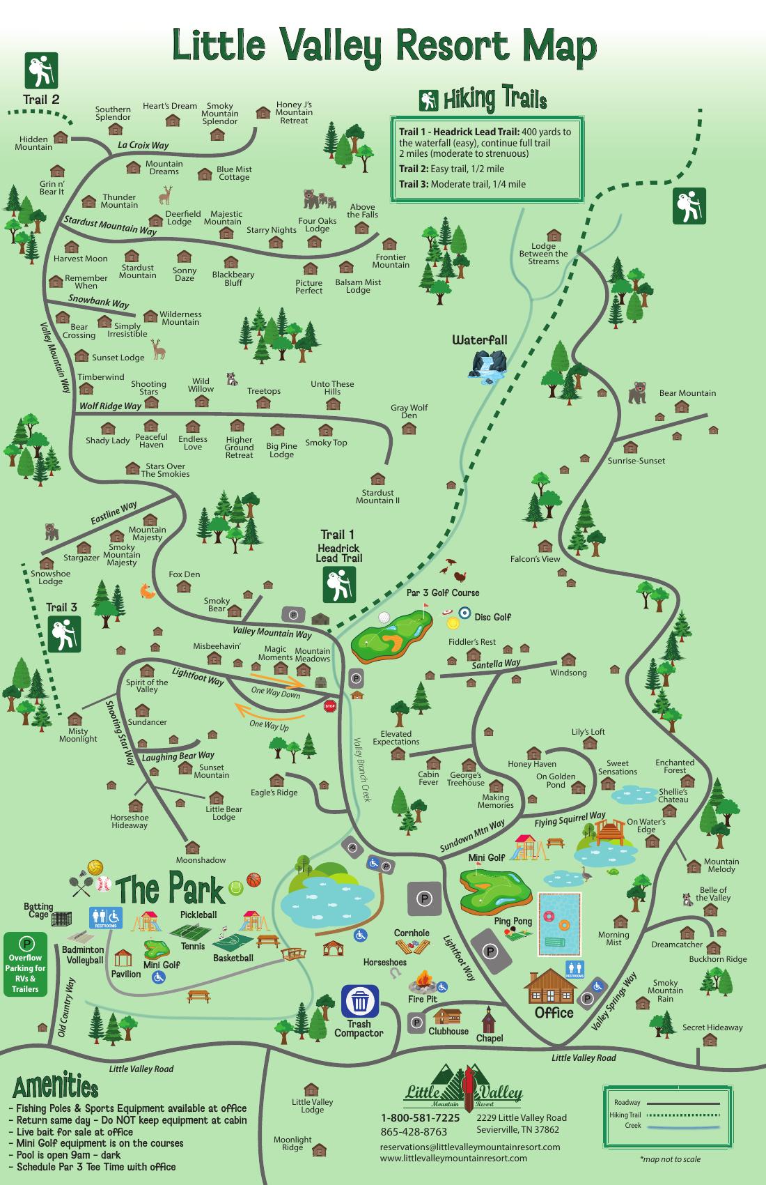 Map of Little Valley Resort