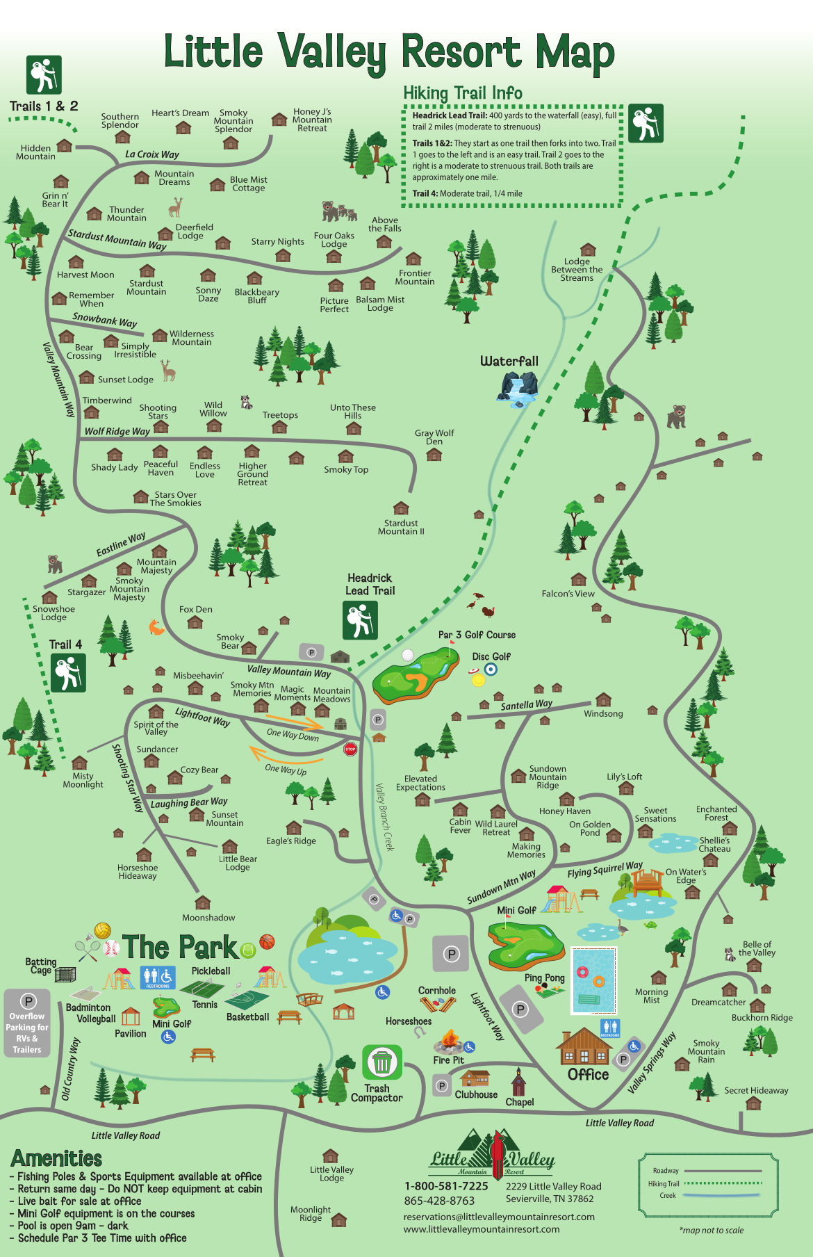 Map of Little Valley Resort