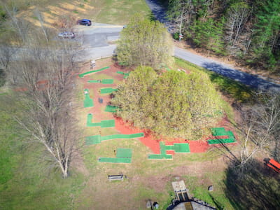 aerial photo of resort putt-putt golf course